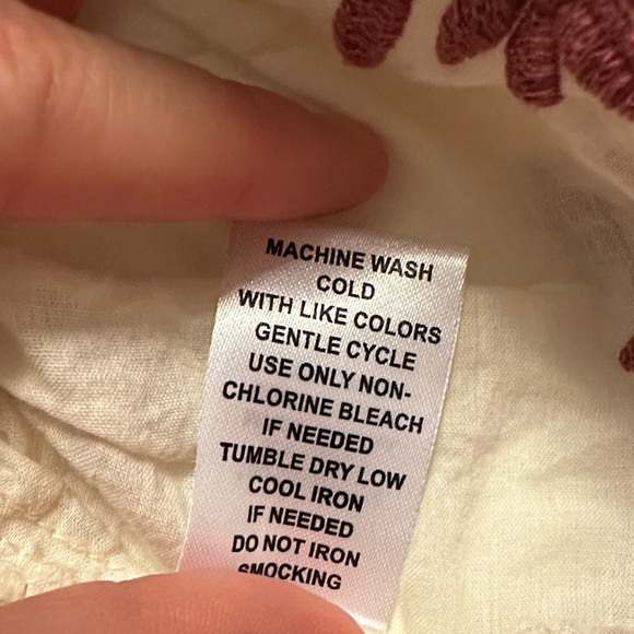 Boho Chic ✨ Calypso St. Barth Cream & Red Embroidered Ruffle Blouse – Size small - Picture 11 of 11